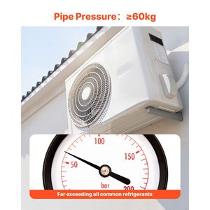 Set di tubi in rame per condizionatori Mini Split da 30m (100ft) con isolamento in PE bianco spesso, raccordi svasati, qualità premium, disponibili nelle misure 1/4FT, 1/2FT, 3/8FT OD - Product Image 3