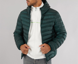 Veste matelassée à col roulé pour homme de haute qualité avec logo et couleur personnalisés, respirante, coupe-vent, grande taille, design imprimé, fermeture éclair - Product Image 5