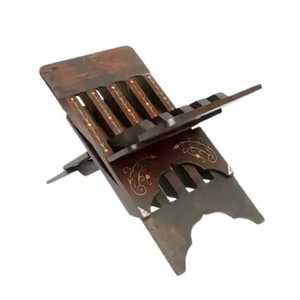 แท่นวางหนังสือไม้แกะสลักลายดอกไม้แบบพับได้ งานฝีมือ ทนทาน ใช้สำหรับวางคัมภีร์กุรอานและตำราศักดิ์สิทธิ์ - Product Image 1