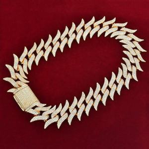 Factery Price Custom 8-20mm Sterling <b>Silver</b> Iced Out Diamond Mossanite Moissanite VVS1 HipHop Jewelry Cuban Link Chains <b>Necklace</b> - Product Image 6