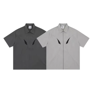 Chemise à manches courtes en polyester 100% à séchage rapide, coupe ajustée, extensible, anti-UV, respirante, pour la chasse/la pêche, haute élasticité - Product Image 1
