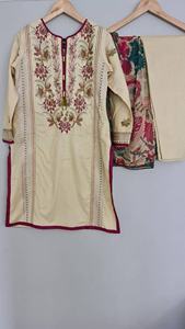 Pakistani Indian Heavy Embroidery Lawn Suit Ready Made Shalwar Kameez Clothes Hot Selling <b>Dress</b> 2021 - Product Image 4
