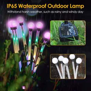 2 Lámparas Solares Decorativas Impermeables IP65 con Forma de Luciérnaga, Luces Nocturnas Oscilantes para Caminos, Jardines, Patios y Exteriores - Product Image 3