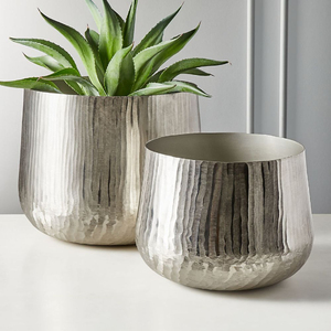 Magnifiques jardinières en métal doré de forme ronde, accessoires de jardin pour la maison, balcon, patio, pots et jardinières - Product Image 3