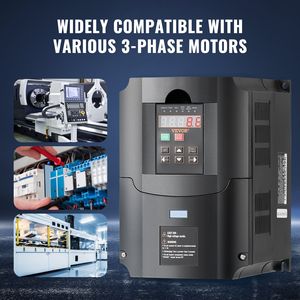 10HP 7.5KW 35A VFD 1-3เฟส220V เอาต์พุตตัวแปรความถี่ไดรฟ์ CNC ควบคุมความเร็วสำหรับเอาต์พุต40-60Hz อินพุต0-400Hz - Product Image 6