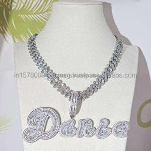 จี้เพชรโมอิสซาไนต์ทรง "DANIE" สไตล์แร็ปเปอร์สุดเท่ พร้อมสร้อยคอแบบหรูหรา - Product Image 1