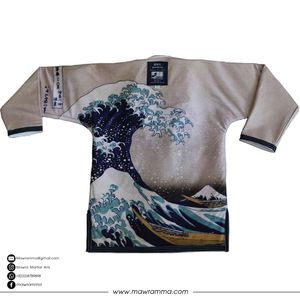 ชุดยิวยิตสูแบบสั่งทำพิเศษ ผ้าเพิร์ลวีฟ 100% คอตตอน คิโมโนสำหรับยิวยิตสู แบบ OEM ซับในพิมพ์ลาย ปักโลโก้ ยี่ห้อ Mawra - Product Image 5