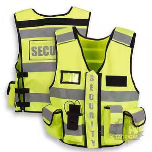 Gilet de sécurité haute visibilité, gilet tactique Hi Viz, fermeture éclair avant, poches multifonctions, vêtements de sécurité, uniforme de garde - Product Image 2