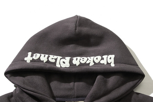 Vente en gros de sweats à capuche personnalisés avec impression 3D en relief, sweats à capuche surdimensionnés pour hommes, sweats à capuche unisexes avec logo imprimé en mousse, sweats à capuche épais - Product Image 4