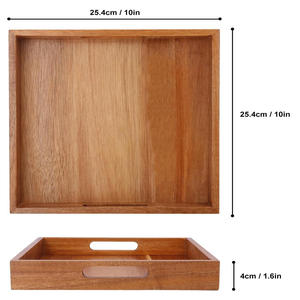 ถาดไม้สำหรับเสิร์ฟอาหารและอาหารกลางวัน เหมาะสำหรับใช้ในบ้าน โรงแรม และงานแต่งงาน - Product Image 6