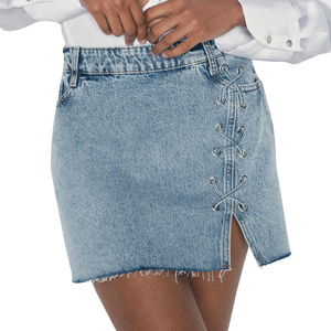 Jupe droite en jean à prix abordable pour femme, style classique, fournisseur OEM en gros, jupe droite minimaliste pour femme - Product Image 1