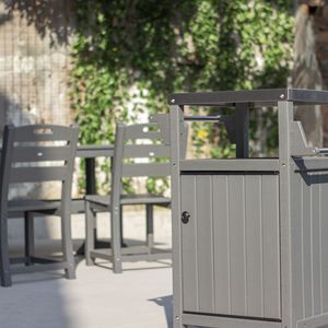 HDPE carrello di stoccaggio cucina esterna 304 in acciaio inox Top Barbecue/Grill tavolino carrello Patio giardino preparazione cucina pranzo - Product Image 2