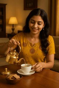 Ramadan Special Brass <b>Kettle</b> with Handmade Tea & Coffee Serving Pot for Iftar & Suhoor Elegant Traditional Design - Product Image 3