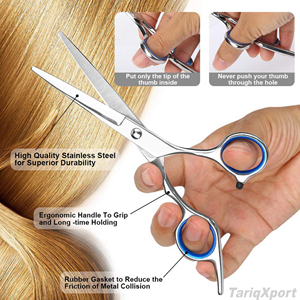 Ciseaux de coiffure pour hommes et femmes, lames en acier inoxydable 4Cr13, coupes extrêmement nettes, haute qualité, confortables pour la coiffure - Product Image 4