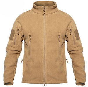 Vestes zippées en micro polaire personnalisées en gros pour hommes – Uniformes d'entreprise à fermeture éclair intégrale pour le personnel extérieur en hiver - Product Image 1