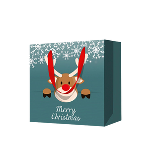 Custom Christmas <b>Gift</b> <b>Box</b> Paper Packaging <b>Box</b> With Cartoon Design Holiday <b>Gift</b> Packaging Wholesale Wholesale Ribbon Handle Bags - Product Image 1
