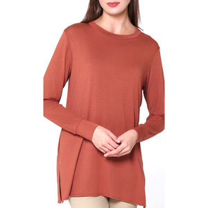 T-shirt ample et décontracté pour femme musulmane, coupe régulière, style streetwear confortable, en tissu 100 % coton écologique, dernière tendance - Product Image 1