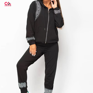 Customized Logo Hooded Casual Women Tracksuits High Quality 100% Cotton with New Design Solid Pattern Winter <b>Sweating</b> <b>Top</b> - Product Image 3