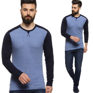 Camiseta de manga larga para hombre, talla grande, 100% algodón, de secado rápido, transpirable, lisa. - Product Image 4