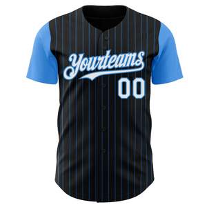 Maillot de baseball respirant bicolore 100 % polyester à manches courtes avec logo imprimé sur le devant, sublimation OEM pour l'été et toutes les saisons - Product Image 2