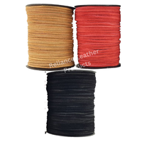 Cordon rond en cuir suédé plat de 7 mm, couleur personnalisée, avec fil barbelé, pour la fabrication de bijoux en macramé, perles et pendentifs