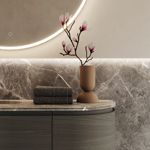 Meuble-lavabo de salle de bain moderne de luxe personnalisé JY Project avec tiroirs, à poser au sol, en panneau mélaminé, facile à nettoyer pour la maison, l'hôtel, la villa - Product Image 2