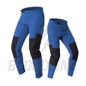 Men Stonewashed Denim Jeans With Padded Knees And <b>Thighs</b> For Motorcycle Wear - Product Image 1
