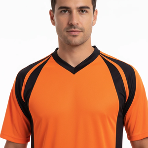 Conjunto de Uniforme de Fútbol Naranja para Hombre, Camiseta y Pantalones Cortos Transpirables, Kit Deportivo de Entrenamiento Atlético - Product Image 4