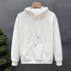 Sudadera con Capucha Blanca para Hombre, Corte Holgado, Algodón French Terry, Informal, con Bolsillos, para Otoño - Product Image 3