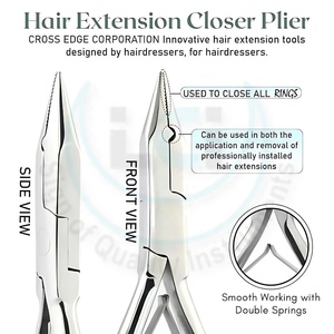 Hair <b>Extension</b> Pliers Hold Tool for Keratin Hair <b>Extensions</b> Microlink <b>Beads</b> Surgical Grade Stainless Steel Commercial - Product Image 5