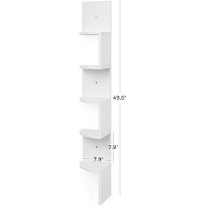 Mensola angolare rustica a 5 livelli, bianca, a forma di nuvola, per piante, da parete, per camera da letto, soggiorno, bagno, ufficio. - Product Image 2