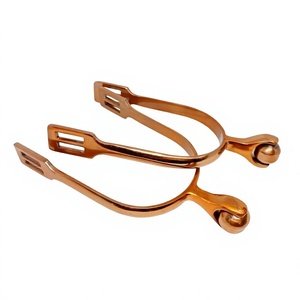 Nouveaux éperons anglais en aluminium couleur personnalisée 2026 pour équipement équestre style western, vente en gros d'éperons d'équitation - Product Image 6