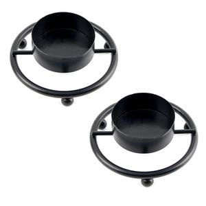 Black Color Pedestal <b>Candle</b> Stand Modern Style <b>Tealight</b> Stand Tabletop Decorative Tea Light <b>Holder</b> Available for Christmas - Product Image 1
