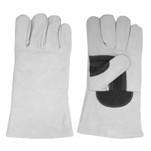 Heavy-Duty Reinforced Cowhide Split Leather <b>Gloves</b> <b>Long</b>-Lasting Flame Retardant Smooth for Safety Welding BBQ Construction - Product Image 5