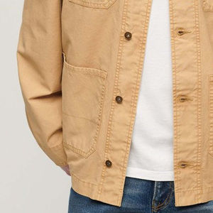 Chaqueta Safari de Lona de Algodón Personalizada para Hombre, Chaqueta de Otoño con Cuello y Bolsillos, a Prueba de Viento, Estilo Moderno y Urbano - Product Image 2