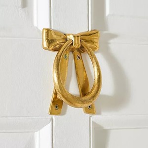 Ribbon Shape Luxury Handcrafted <b>Brass</b> Drop Pull Handles for Drawers Cabinets and Vintage Wooden Furniture Interior Decoration - Product Image 1