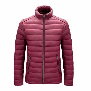 เสื้อแจ็คเก็ตผ้าแคนวาสทรงเข้ารูป คอตั้ง กันน้ำ เป็นมิตรกับสิ่งแวดล้อม สำหรับฤดูใบไม้ร่วงและฤดูหนาว  บุผ้าฝ้ายน้ำหนักเบา  แบบเรียบสีพื้นสำหรับผู้ชาย - Product Image 5