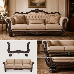 Premium Solid <b>Wood</b> <b>Sofa</b> <b>Frame</b> Components Front Rail Side Panels Decorative <b>Wood</b> Trim Luxury Upholstered Furniture OEM - Product Image 2