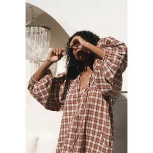 Vestido Maxi Moderno de Playa, 100% Algodón Tejido a Mano, Diseño Textil Ecológico Hecho a Mano, Diseños Personalizados, Natural y Cómodo - Product Image 4