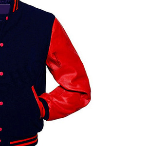 Chaqueta Varsity Elegante, Chaqueta Letterman Contemporánea, Bordado Personalizado, Cuello Acanalado Premium, OEM ODM, Venta al Por Mayor, Fábrica Mayorista - Product Image 4