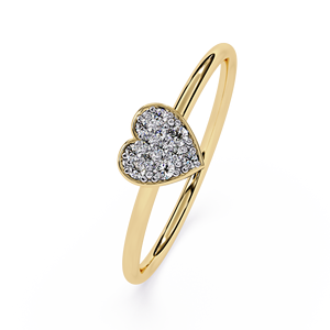 Bague en diamant naturel rond en forme de cœur, pavée de pierres, certifiée IGI, sur mesure, pour fiançailles et mariage, bijoux pour femmes - Product Image 4