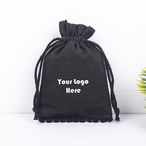 Handmade Washable Branding Cotton Drawstring Jewelry <b>Packaging</b> Pouch Custom Logo <b>Printing</b> Bag - Product Image 3