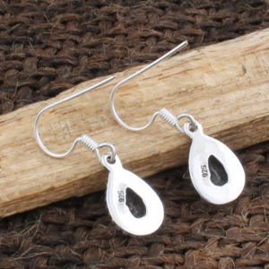 Pendientes de Topacio Azul Vintage, Plata de Ley 925, Diseño Milgrain con Puntos, Topacio Azul Suizo Natural - Product Image 6