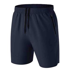 Shorts de sport pour homme, vintage, à séchage rapide, anti-plis, tissés, 100% polyester, couleur unie, taille élastique, poche zippée, décontractés, pour l'entraînement - Product Image 4