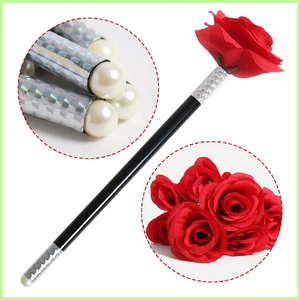 Varita Mágica de Rosa, Trucos de Magia con Flores, Bastón Mágico para Espectáculos Callejeros, Fiestas de Cumpleaños, Accesorios de Magia - Product Image 6