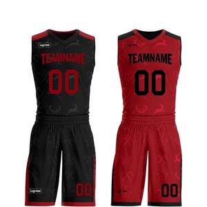 Ensemble de maillots de basket-ball pour hommes adultes, uniforme de sport personnalisé en maille respirante à manches courtes, logo sur le devant pour l'entraînement et le quotidien - Product Image 2