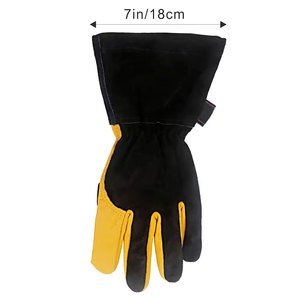 Goat Grain Cow Split Leather Anti-static Breathable Driving Safety Industrial Work Gloves Reflective Heavy Duty Heat Resistant - Product Image 3