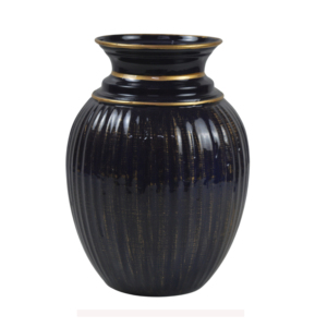 Vase de sol en métal noir de qualité supérieure, design moderne et luxueux, fait main, décoration de table, vente en gros à bas prix - Product Image 1