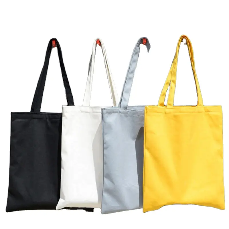 Multicolor High-Quality Women Men Handbags Canvas Tote bags Reusable Cotton grocery Zippered shopping bag