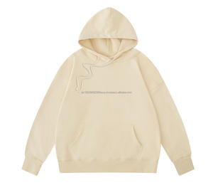 Sweats à capuche unis de luxe Hip Hop pour hommes, divers coloris, 100% coton, streetwear, surdimensionnés, en coton lourd, sweats à capuche lourds - Product Image 1